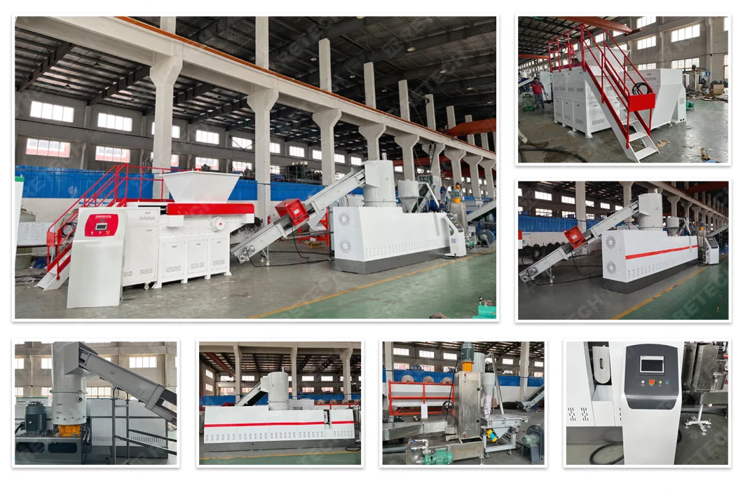 Plastic Granulator Machine Agglomerator PP PE LDPE CPE Film Single Screw Pelletizing Line